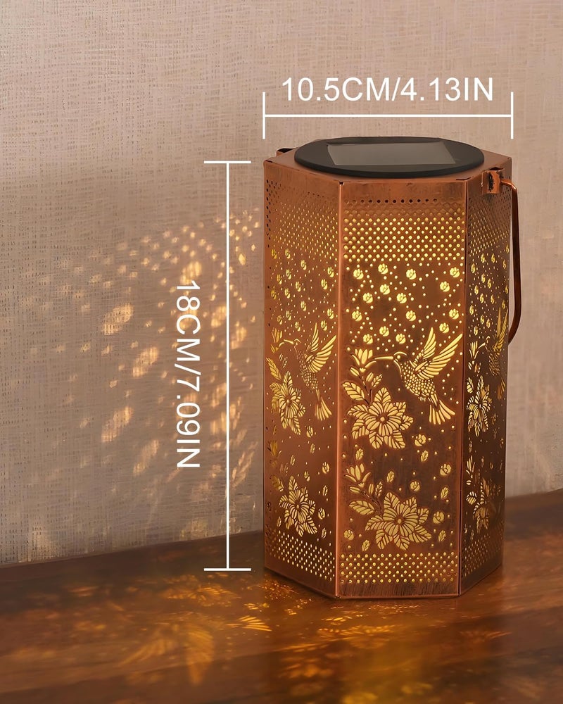Opjoy Hummingbird Solar Lantern Outdoor Waterproof - Birthday Gifts for Women Mom Grandma, Mothers Day Gifts, Solar Lights Outdoor Garden Decor for Outside - Image 3